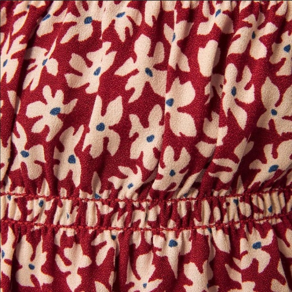 NWT Reformation Solis Top Red Floral Smocked Crop Sz: XL - Picture 9 of 9